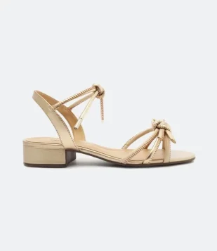 Sandália Com Amarração Metalizada Anacapri Multicolor