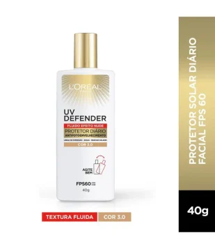Protetor Solar Facial UV Defender Fluido FPS 60 Loreal Solares 40g