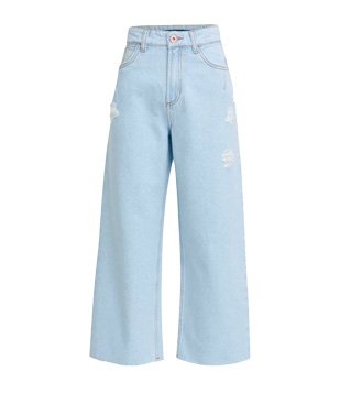 CALÇA PANTACOURT JEANS COM PUÍDO E PENCE AZUL