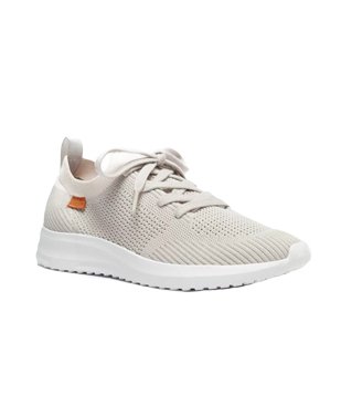 Tênis Knit Com Cadarço Sem Estampa Anacapri Off White