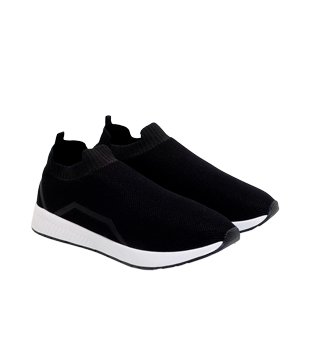 TÊNIS KNIT CANO BAIXO RUNNING PRETO
