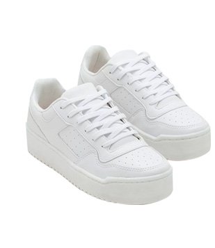 TÊNIS CANO BAIXO COM RECORTES E SOLA TEXTURIZADA BRANCO
