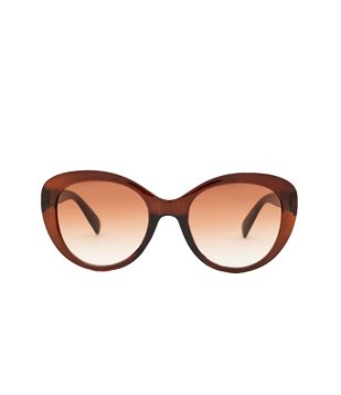 Óculos de Sol Redondo com Lentes Marrom Marrom