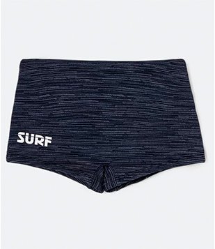 SUNGA BOXER INFANTIL COM ESTAMPA SURF - TAM 5 A 14 ANOS PRETO