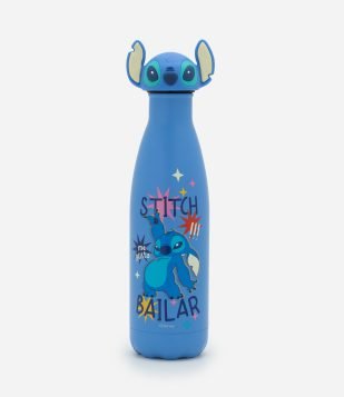 Garrafa em Metal com Estampa Stitch Bailar 750ml Azul