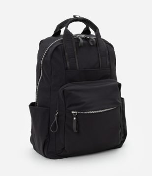 Mochila com Bolso Para Notebook e Alças de Mão e para Mala Preto