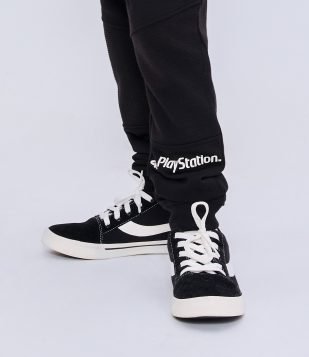 Tênis Infantil Cano Baixo com Recorte Contrastante - Tam 28 a 37 Preto