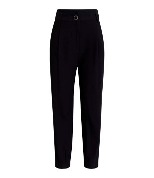 Calça em Alfaiataria com Cós Fixo Preto