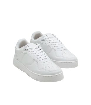 Tênis Cano Baixo com Recortes Branco