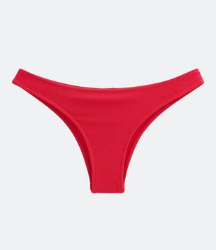 Biquíni Calcinha Básica Texturizado Vermelho