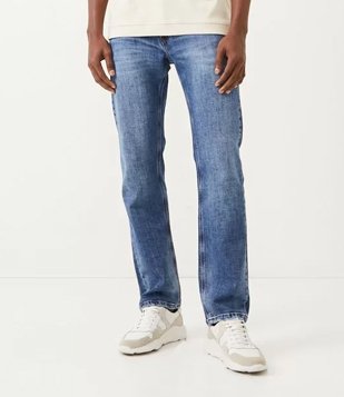 Calça Jeans Reta Azul