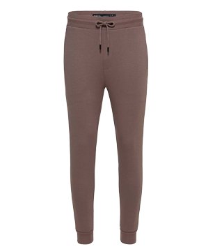 Calça Jogger em Moletom com Bolsos Marrom