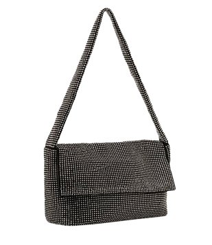 Bolsa Bucket Em Strass Com Alça De Rabo De Rato Multicores