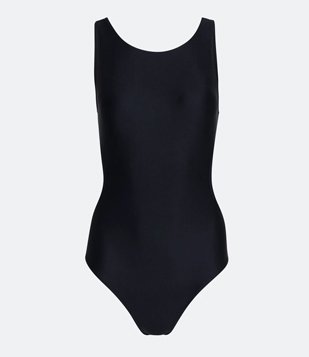 Maiô Em Poliamida Com Mordidinha Lateral Preto