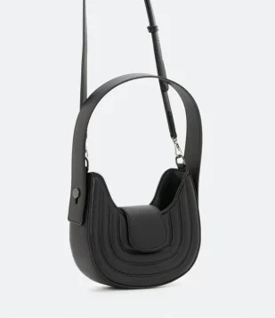 Bolsa Shoulder Baguete Com Alça Estruturada Preto