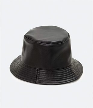 Chapéu Bucket Com Aba Média Preto