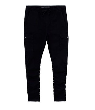 Calça Jogger Cargo Em Sarja Preto