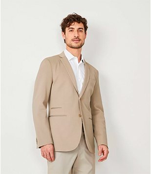 Blazer Texturizado Com Botões E Bolsos Marrom