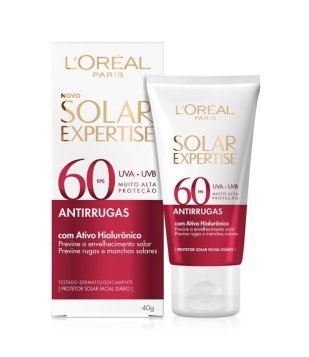 Protetor Solar Facial L'Oréal Paris Solar Expertise Antirrugas FPS 60, 40g 40g