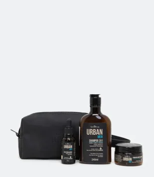 Kit Urban Men Shampoo + Óleo + Pomada + Nécessaire KIT