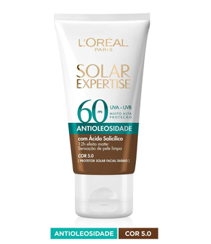 Protetor Solar Facial Expertise Antioleosidade FPS60 COR 5 0 Escura 40 G 40g