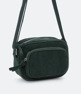Bolsa em Veludo com Textura Verde