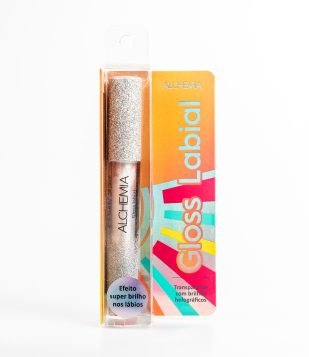 Brilho Labial Transparente com Shimer Holografico Alchemia Holográfico