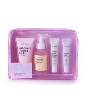 Conjunto Hidratação Profunda com Nécessaire Sabonete Líquido + Sérum + Hidratante Área dos olhos + Hydra Gel KIT