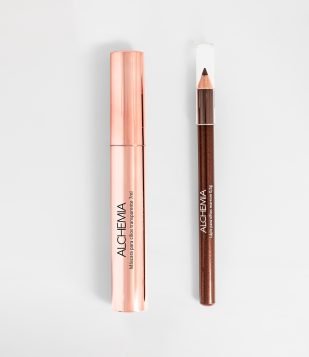 Kit com Mascara de Cilios Incolor + Lapis Marrom Alchemia KIT