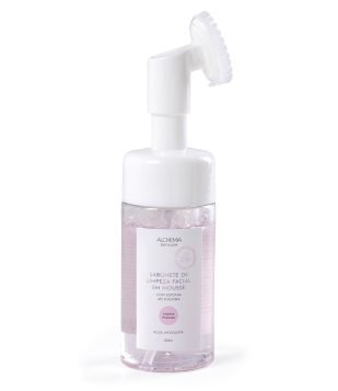 Mousse de Limpeza Facial Rosa Mosqueta com Cerdas de Silicone Skincare Alchemia 100ml