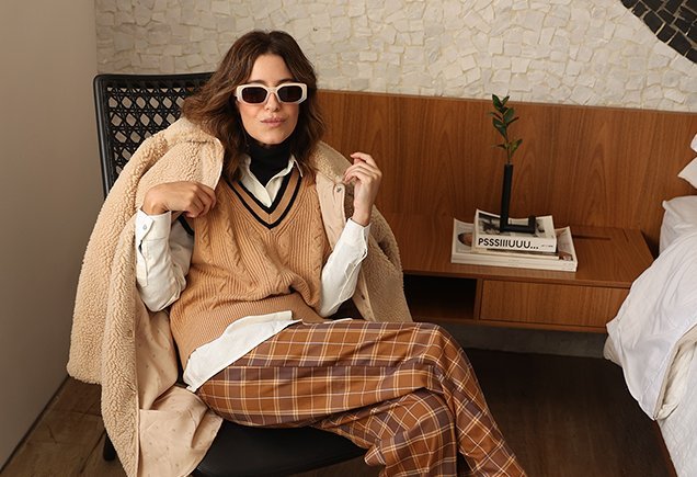 Pam Barja em: looks em camadas para o frio do inverno