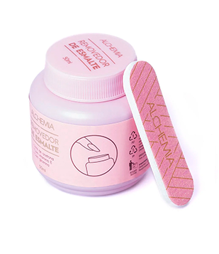 Kit Removedor de Esmalte com Mini Lixa de Unha Alchemia KIT