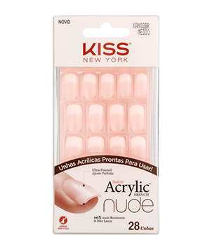 Postiças Média Acrylic Kiss Laranja