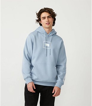 Blusão Moletom Fechado com Estampa de Urso Azul 