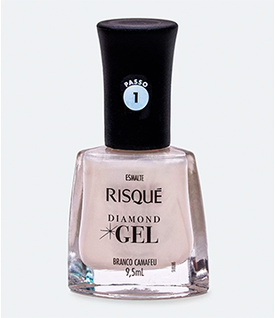 Esmalte Diamond Gel Risqué Branco Camafeu