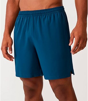 Bermuda Regular Com Cós Elástico E Recorte Texturizado Azul Petróleo