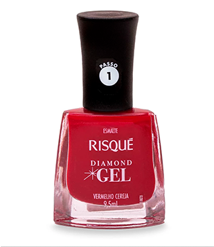 Esmalte Diamond Gel Risqué Vermelho Cereja