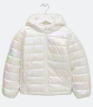 Jaqueta Infantil Gomos Efeito Holográfico - Tam 5 A 14 Anos Bege