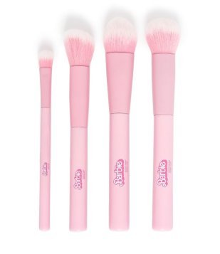 Kit De 4 Pincéis Para Maquiagem Barbie KIT