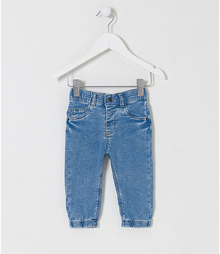 Calça Jogger Infantil Em Jeans Com Bolsos