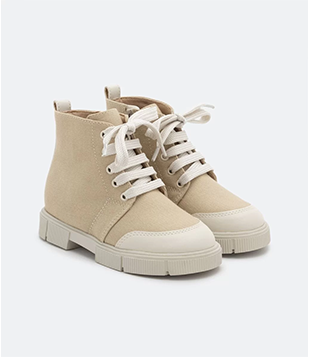 Bota Coturno Infantil Com Sola Tratorada