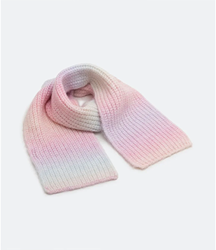 Cachecol Infantil Em Tricô Com Estampa Degradê