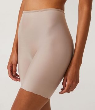 Bermuda em Microfibra com Elástico na Cintura DeMillus Bege