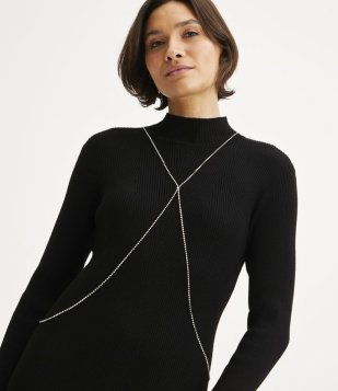 Body Chain Em Strass Com Formato De X Cinza