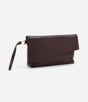 Bolsa Hobo Grande com Detalhe na Alça Vinho