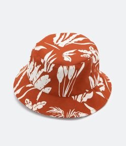 CHAPÉU BUCKET EM SARJA COM ESTAMPA FOLHAGEM