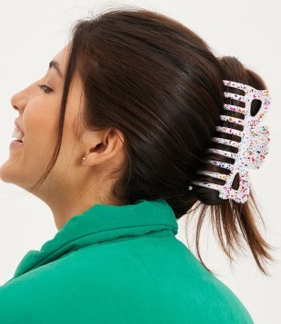 Piranha De Cabelo Com Estampa De Sprinkles Branco