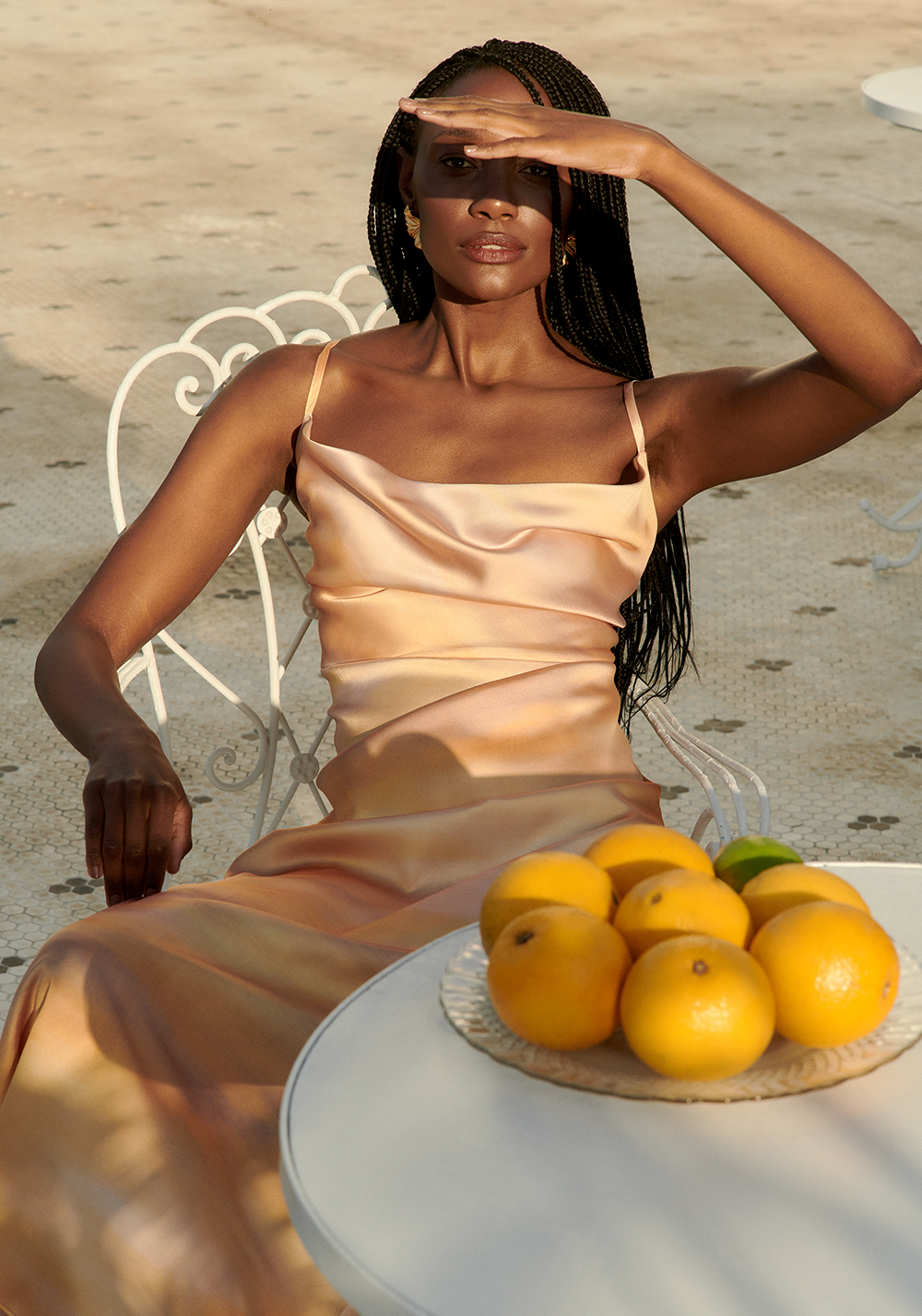 slip dress tecido acetinado