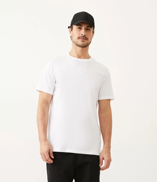 Camiseta Comfort Básica Em Algodão Peruano Com Manga Curta Branco