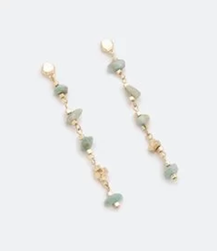 Brinco Foi Com Pingentes Lapidado